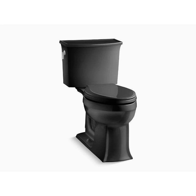 Archer Elongated 1.28 gpf Two-Piece Toilet in Black Black