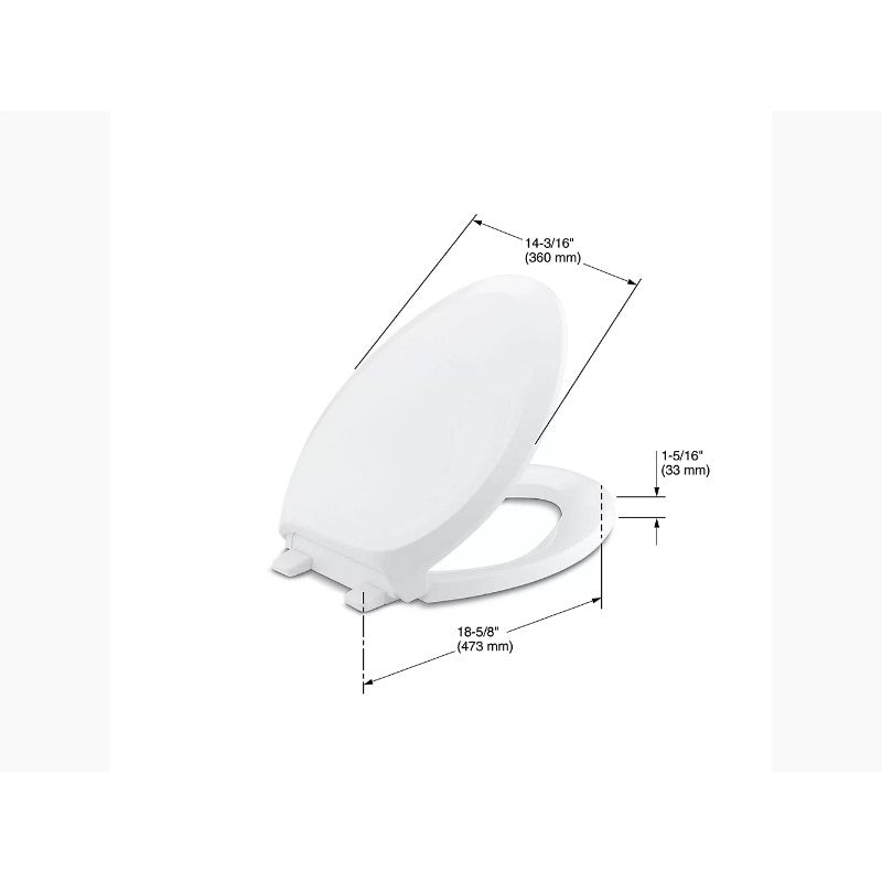 French Curve Elongated Slow-Close Toilet Seat in Biscuit