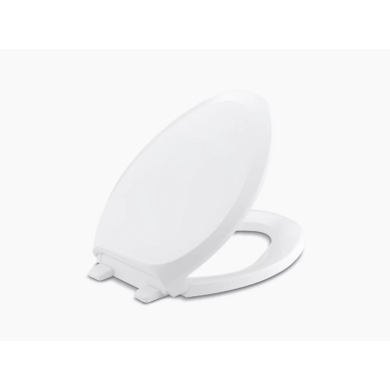 French Curve Elongated Slow-Close Toilet Seat in White