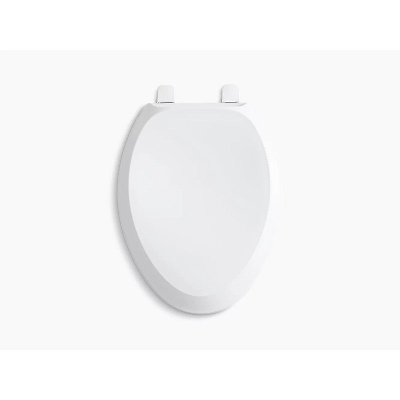 French Curve Elongated Slow-Close Toilet Seat in White