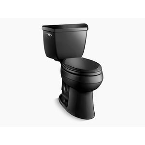Highline Classic Elongated 1.28 gpf Two-Piece Toilet in Black Black