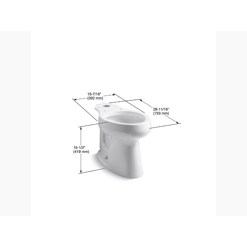 Highline Elongated Toilet Bowl in Almond