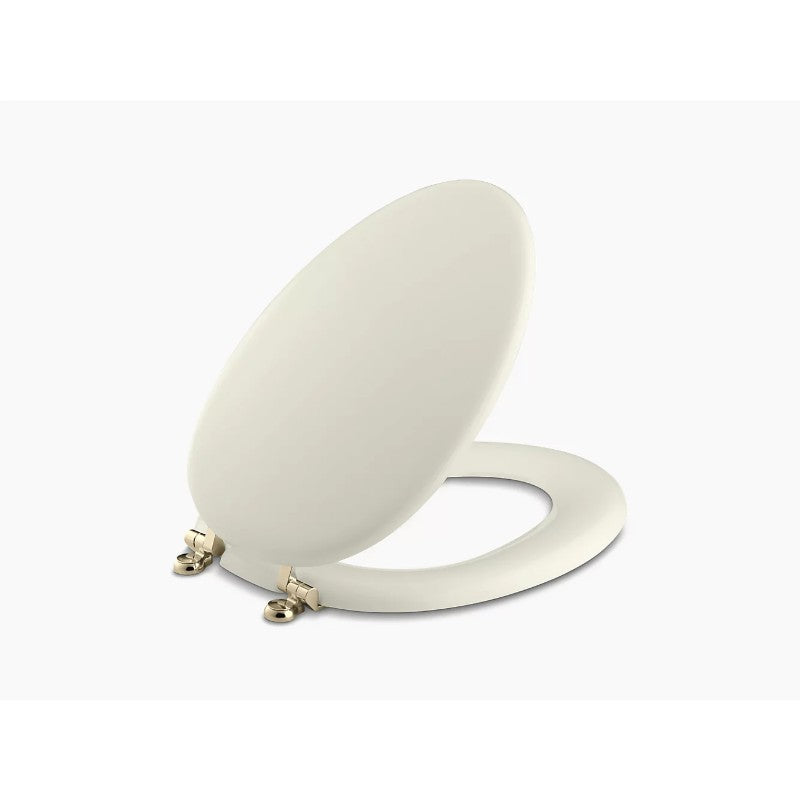 Kathryn Elongated Toilet Seat in Biscuit French Gold
