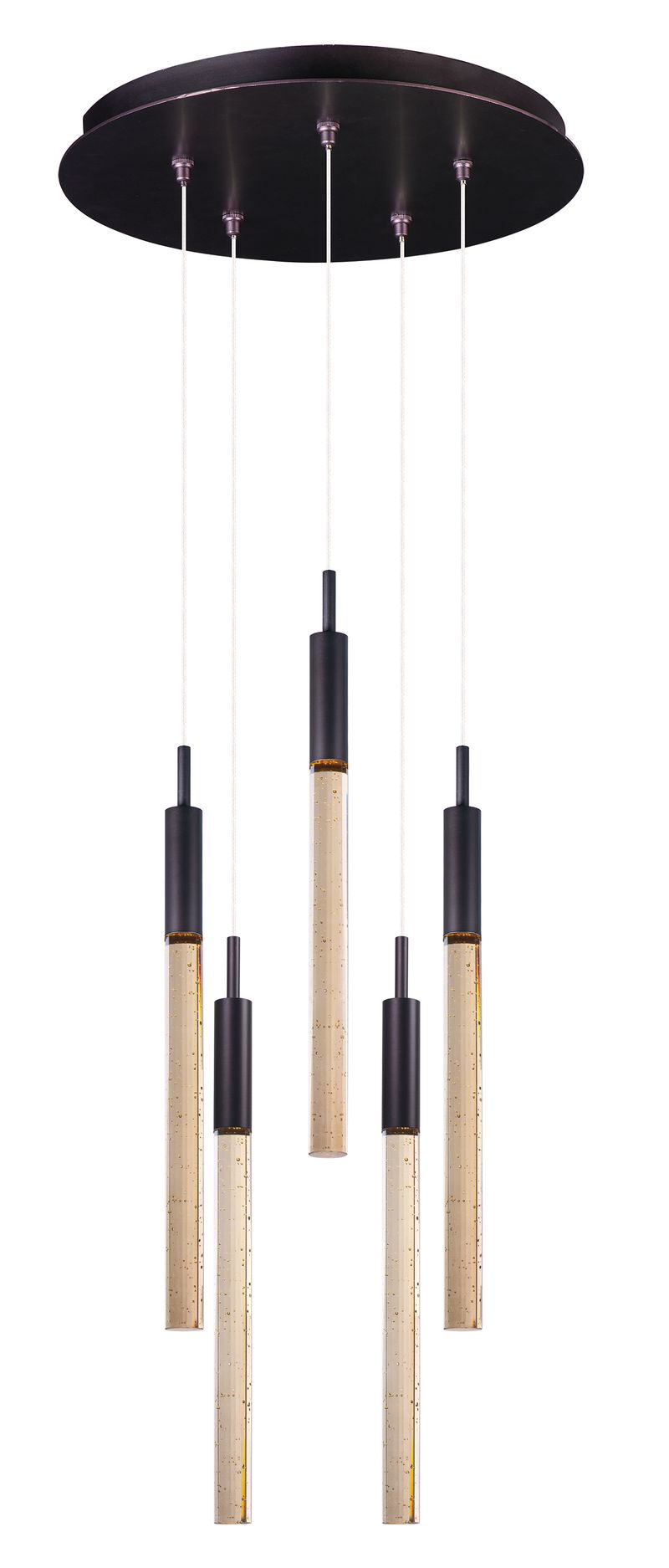 Scepter 13' 5 Light Multi-Light Pendant in Anodized Bronze