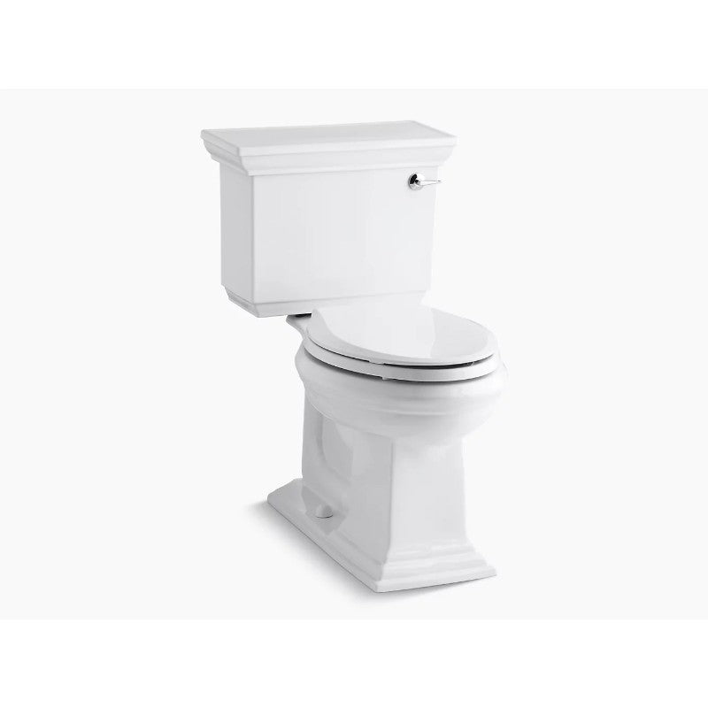 Memoirs Stately Elongated 1.28 gpf Right Hand Trip Lever Two-Piece Toilet in White