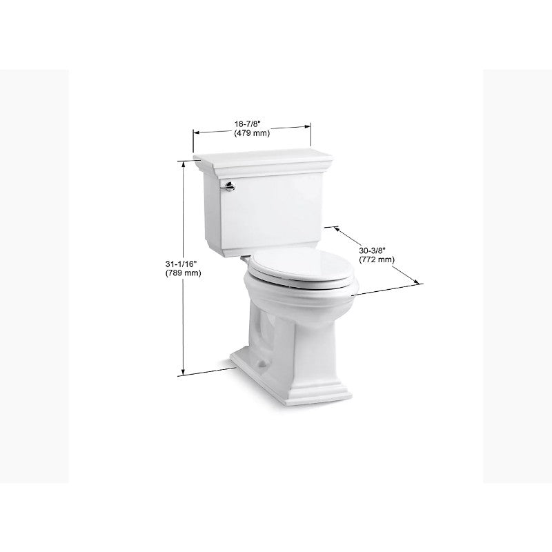 Memoirs Stately Elongated 1.6 gpf Two-Piece Toilet in Biscuit