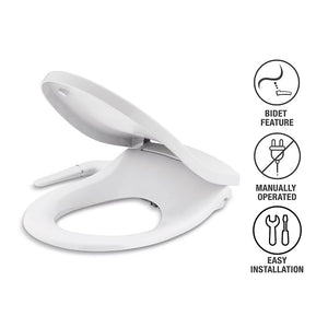 Puretide Round Bidet Seat in White