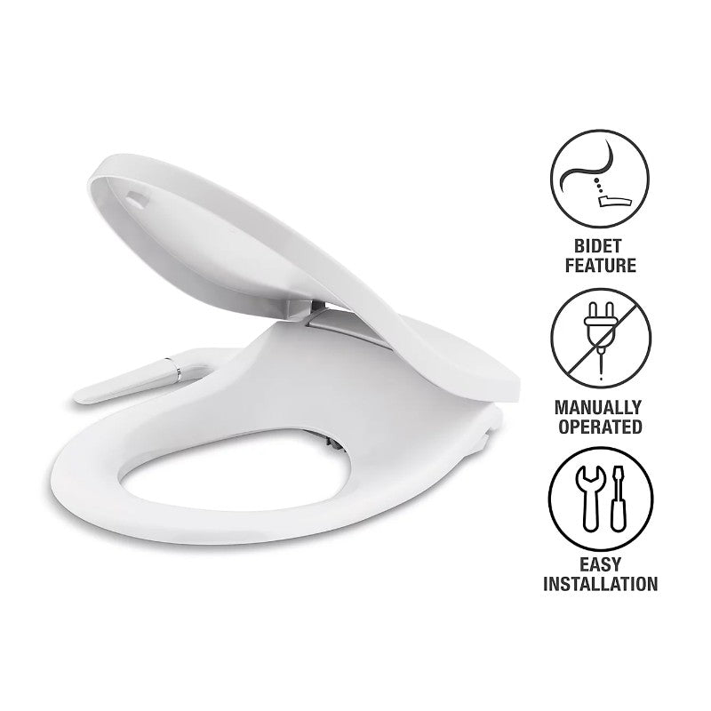 Puretide Round Bidet Seat in White