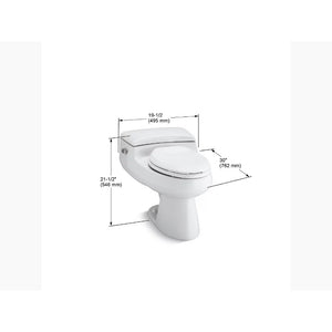 San Raphael Elongated 1.0 gpf One-Piece Toilet in White