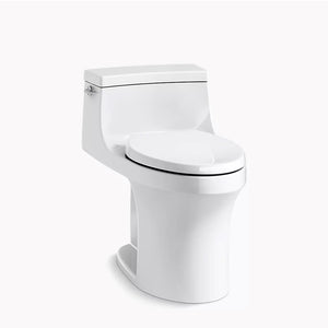 San Souci Comfort Height Elongated 1.28 gpf One-Piece Toilet in White