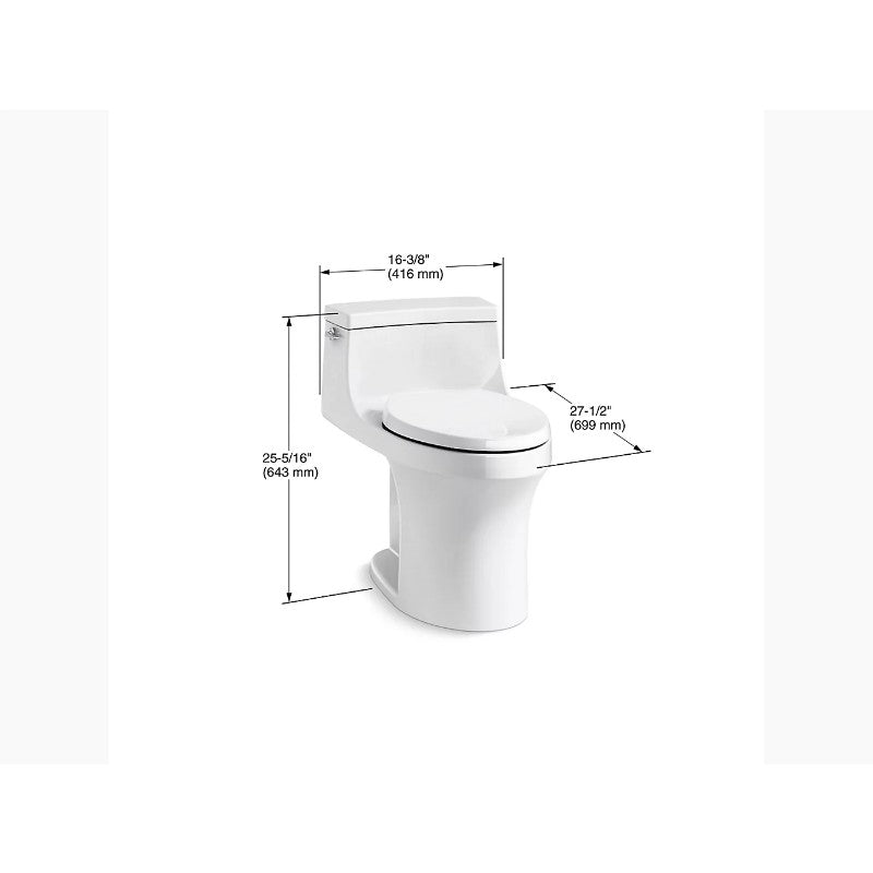 San Souci Elongated 1.28 gpf One-Piece Toilet in Cashmere