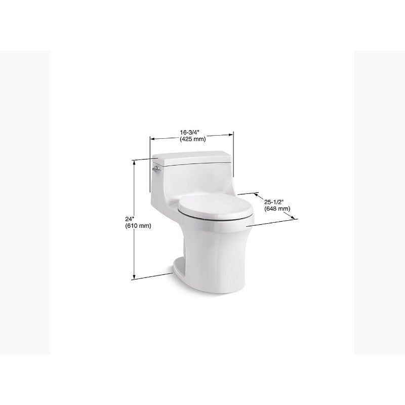 San Souci Round 1.28 gpf One-Piece Toilet in White