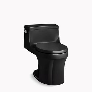 San Souci Round 1.28 gpf One-Piece Toilet in Black Black