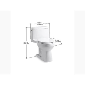 Santa Rosa Elongated 1.28 gpf One-Piece Toilet in Almond