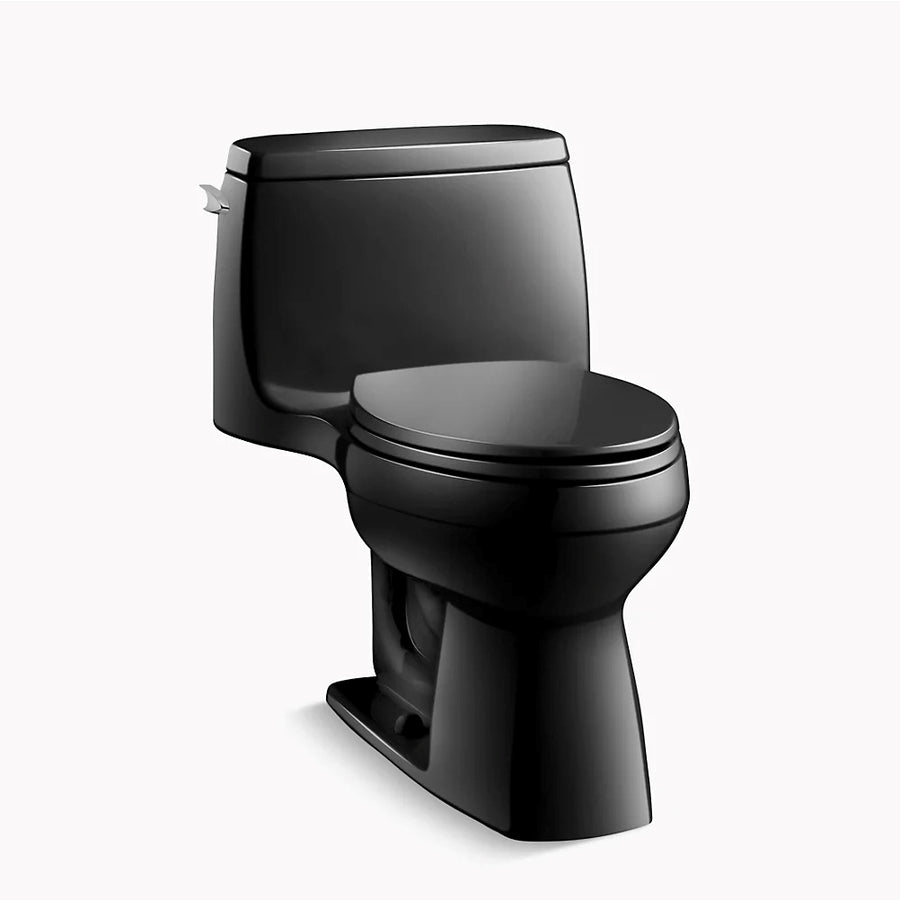 Santa Rosa Elongated 1.28 gpf One-Piece Toilet in Black Black