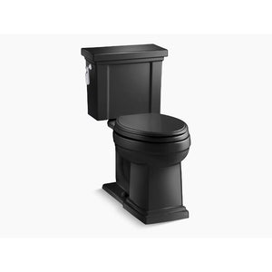 Tresham Elongated 1.28 gpf Two-Piece Toilet in Black Black