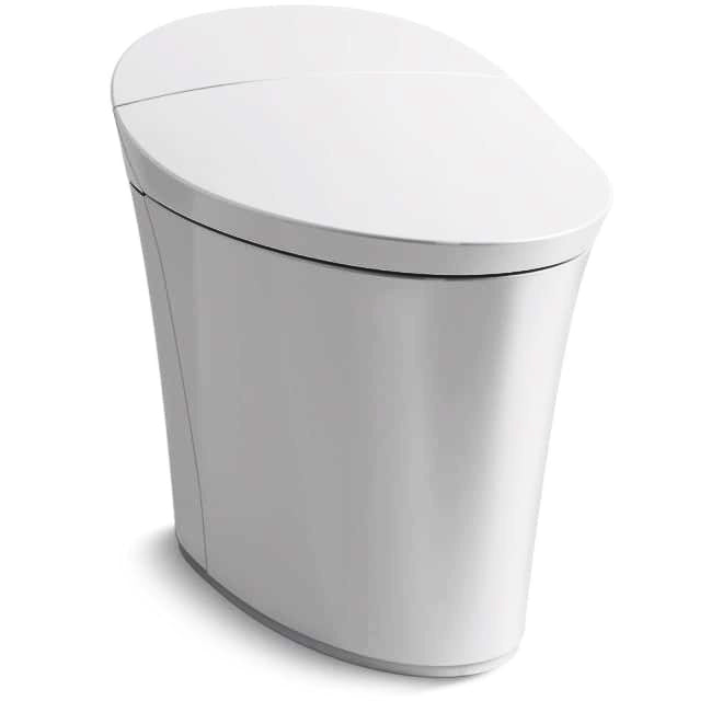 Veil Elongated 0.8 gpf & 1.28 gpf Dual-Flush Bidet Bowl Toilet in White