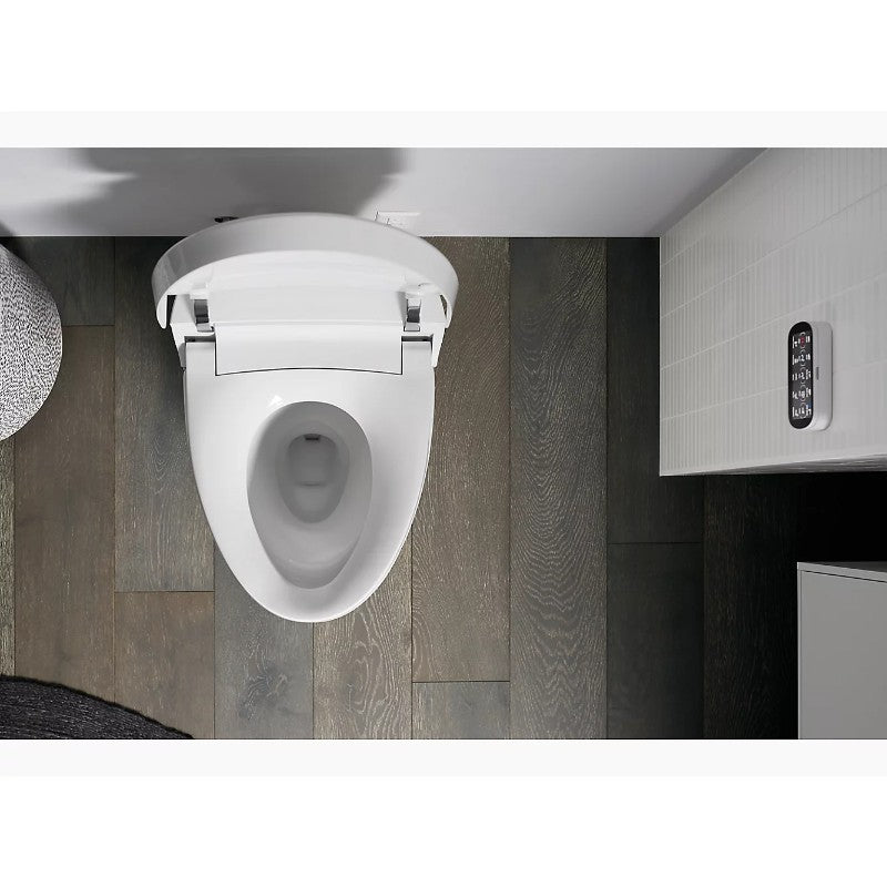 Veil Elongated 0.8 gpf & 1.28 gpf Dual-Flush Bidet Bowl Toilet in White