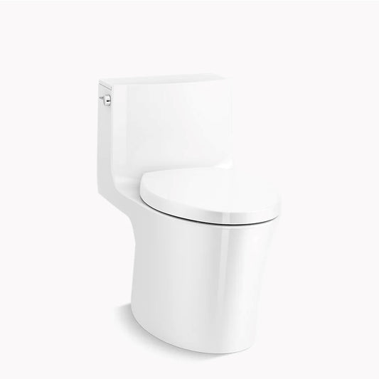 Veil Elongated 0.8 gpf & 1.28 gpf Dual-Flush One-Piece Toilet in White