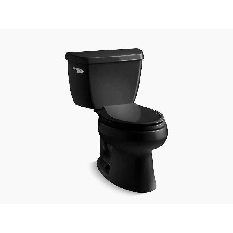 Wellworth Classic Elongated 1.28 gpf Two-Piece Toilet in Black Black