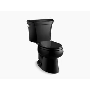Wellworth Elongated 1.1 gpf & 1.6 gpf Dual-Flush Two-Piece Toilet in Black Black
