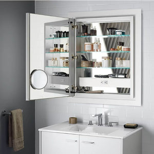 Verdera Mirrored Single Door Lighted Medicine Cabinet (24' x 30' x 5.19')