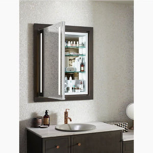 Verdera Mirrored Single Door Lighted Medicine Cabinet (24' x 30' x 5.19')