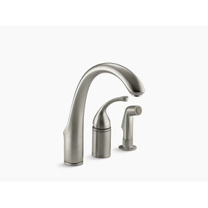 Forte Single-Handle 4-Hole Kitchen Faucet in Vibrant Brushed Nickel
