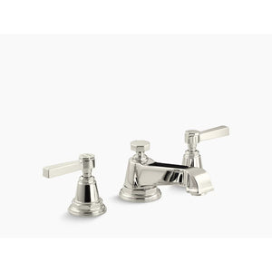 Pinstripe Pure Two-Handle Widespread Bathroom Faucet in Vibrant Polished Nickel