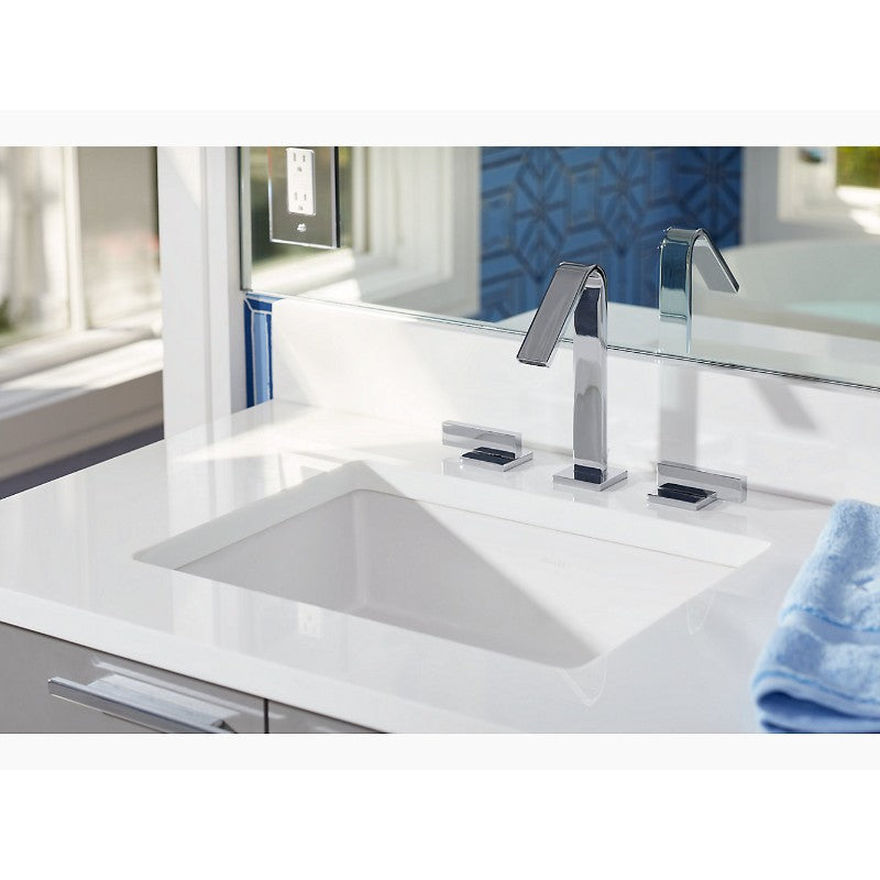 Loure Two-Handle Widespread Bathroom Faucet in Vibrant Brushed Nickel