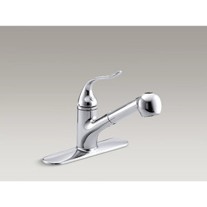 Coralais Pull-Out Kitchen Faucet in Vibrant Brushed Nickel