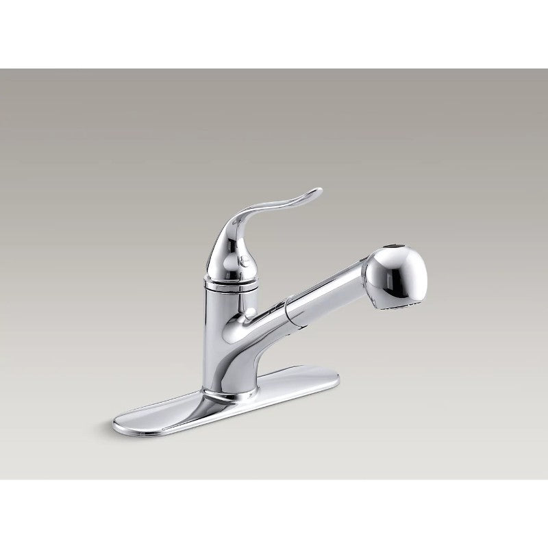 Coralais Pull-Out Kitchen Faucet in Polished Chrome