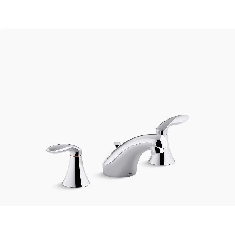 Coralais Two-Handle Widespread Bathroom Faucet in Polished Chrome
