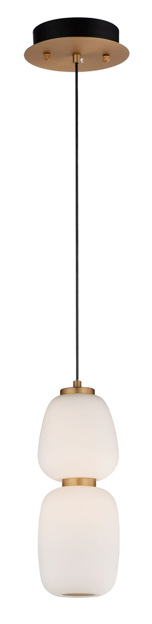 Soji 4.75' 2 Light Pendant in Black and Gold