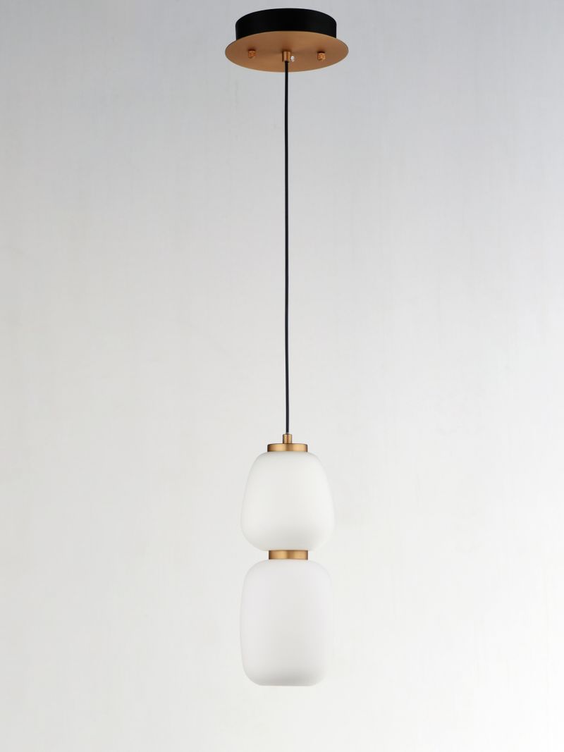 Soji 4.75' Single Light Pendant in Black and Gold