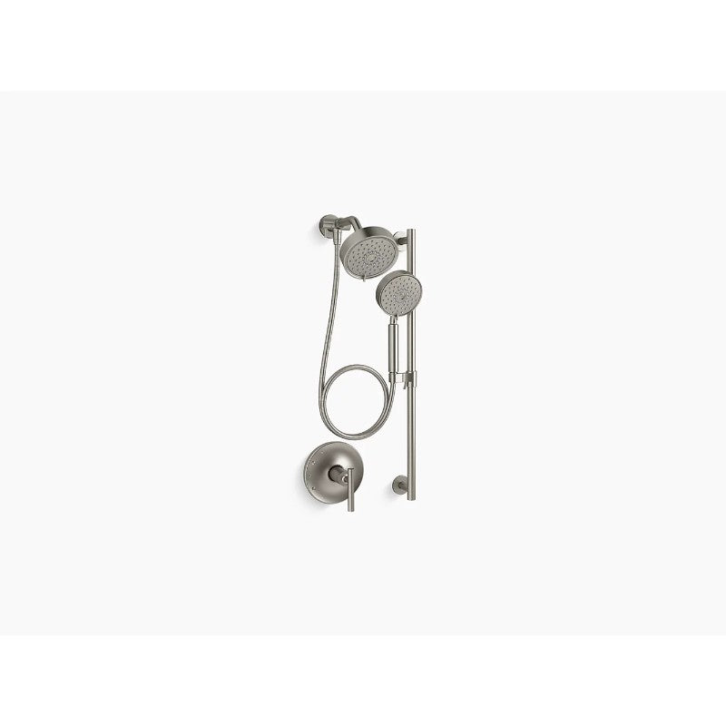 Purist Single Lever Handle Shower Only and Hand Shower in Vibrant Brushed Nickel