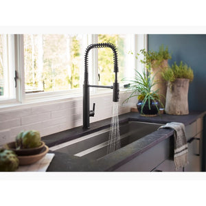 Purist Single-Handle Pre-Rinse Kitchen Faucet in Matte Black