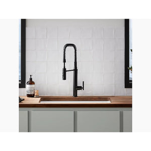 Purist Single-Handle Pre-Rinse Kitchen Faucet in Matte Black