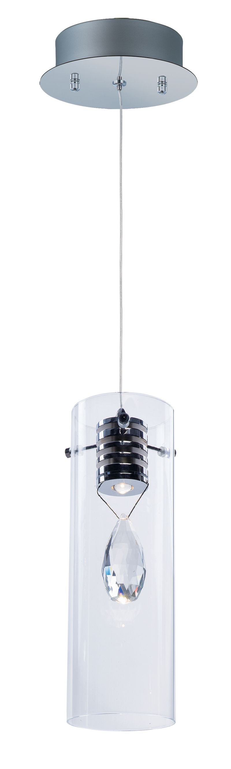 Solitaire 4.25' Single Light Pendant in Polished Chrome