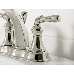 Devonshire Two-Handle Centerset Bathroom Faucet in Vibrant Polished Brass