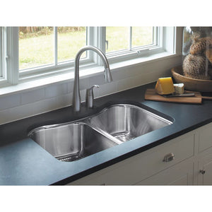 Simplice Pull-Down 2-Hole Kitchen Faucet in Matte Black