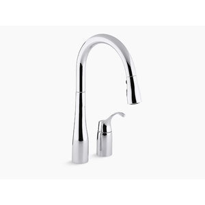 Simplice Pull-Down 2-Hole Kitchen Faucet in Polished Chrome