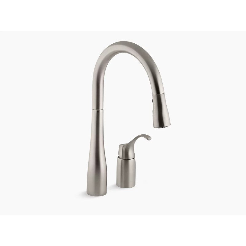 Simplice Pull-Down 2-Hole Kitchen Faucet in Vibrant Stainless