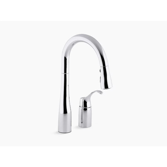 Simplice Pull-Down 14.75" Kitchen Faucet in Polished Chrome