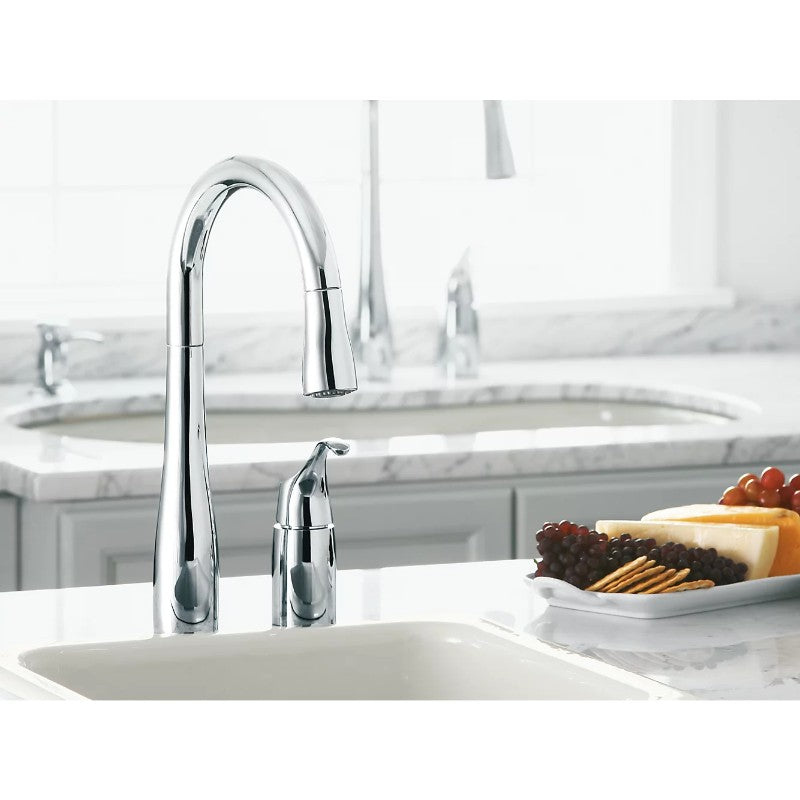 Simplice Pull-Down 14.75' Kitchen Faucet in Vibrant Stainless