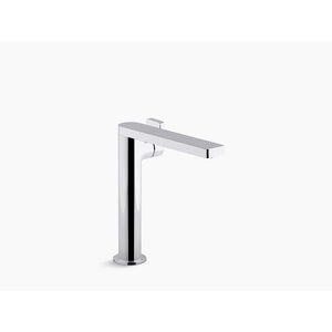 Composed Tall Single-Handle Vessel Bathroom Faucet in Polished Chrome
