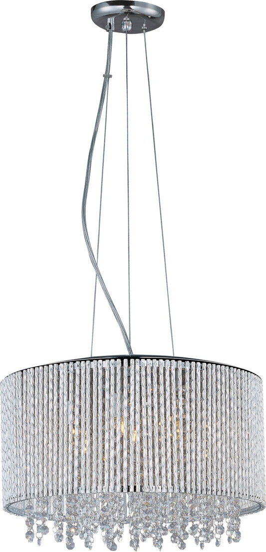 Spiral 16.75" 7 Light Single Pendant in Polished Chrome