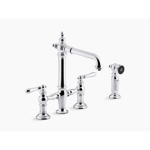 Artifacts Bridge Kitchen Faucet in Polished Chrome
