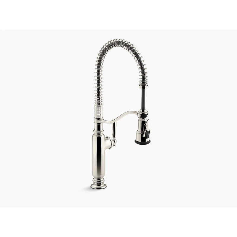 Tournant Single-Handle Pre-Rinse Kitchen Faucet in Vibrant Polished Nickel