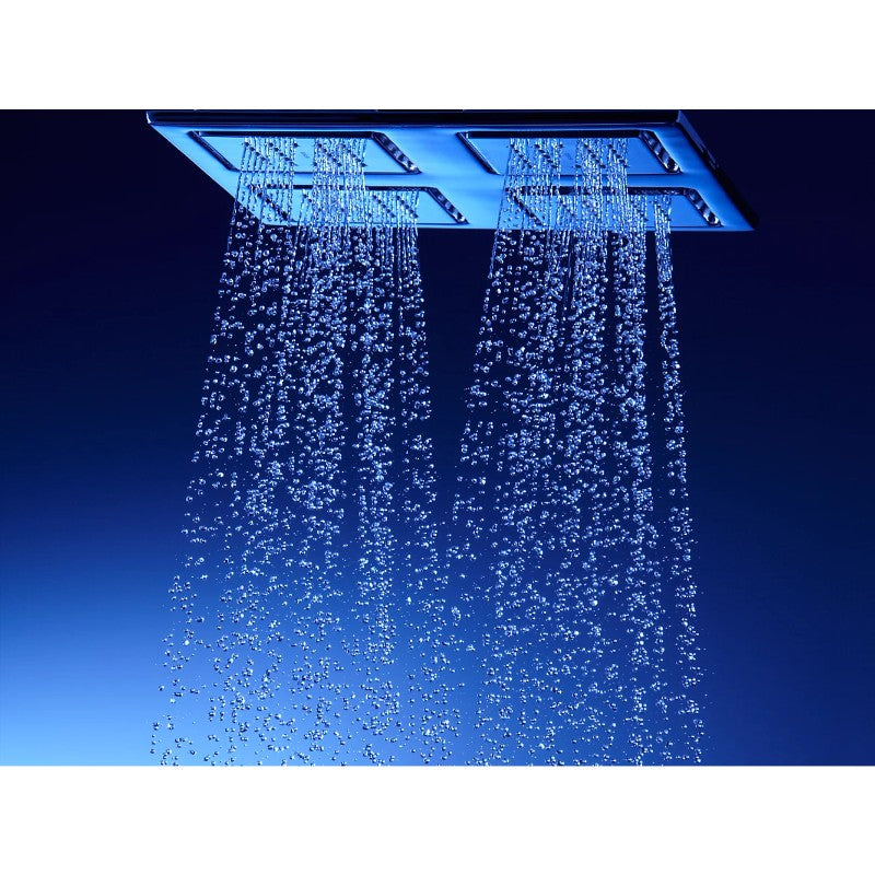 WaterTile Rain Showerhead in Vibrant Brushed Nickel